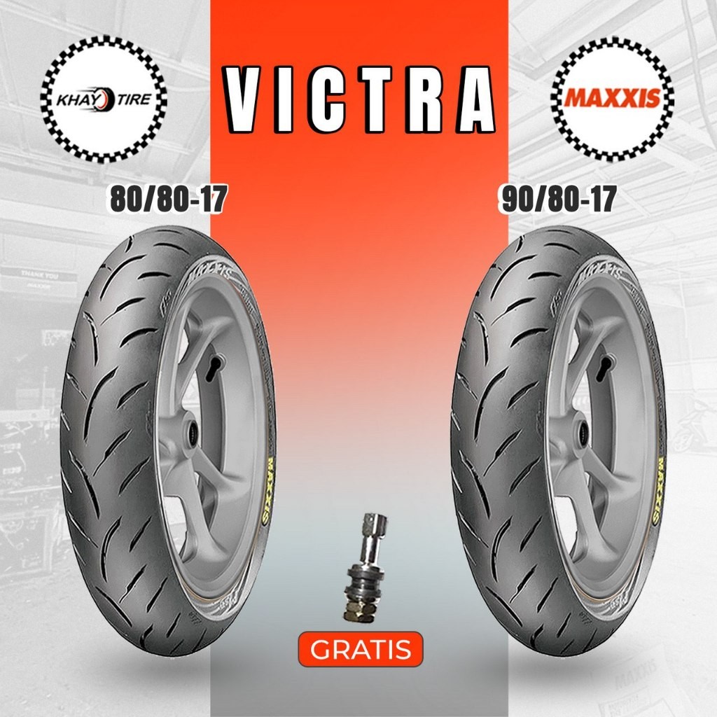 Paket Ban Motor MAXXIS VICTRA 80/80-17 + 90/80-17 Tubeless