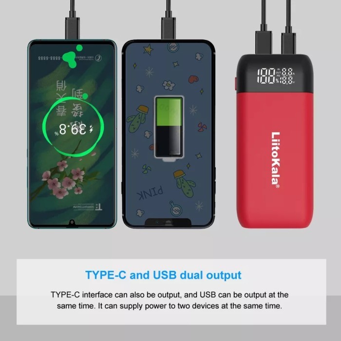 YC22 LiitoKala Lii-MP2 PORTABLE CHARGER POWERBANK USB C 18650 21700 PD QC 3.0