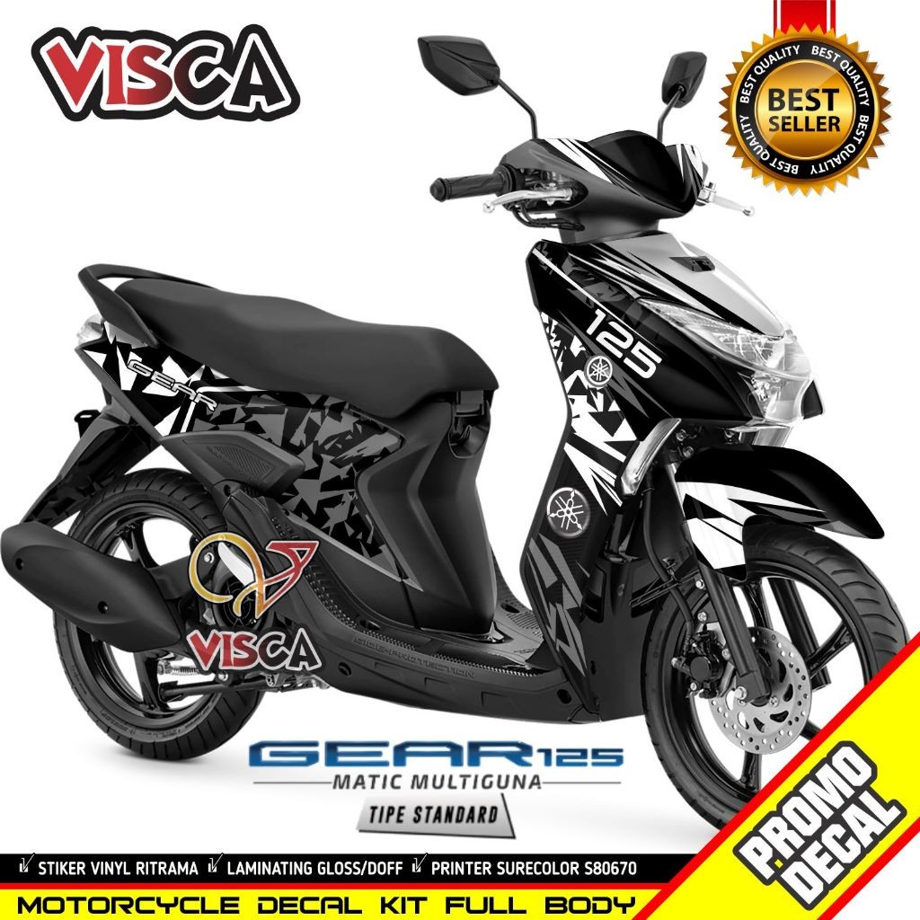Decal Mio Gear 125 Full Body Stiker Motor Gear 125 Full Body Striping Mio Gear 125 Variasi Abstrak
