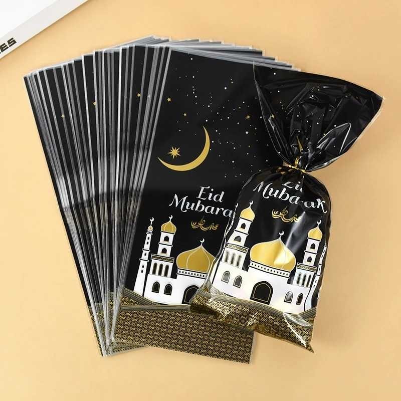 

LATHIFSHP CYZIWEI Kantong Plastik Bingkisan Kado Eid Mubarak Gift Bag 50 PCS - CZ-5