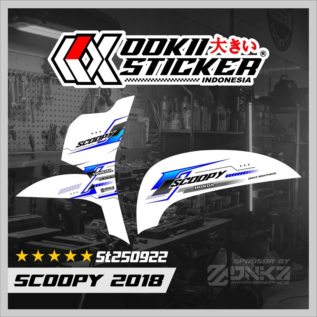 STIKER SCOOPY 2018 DECAL STRIPING SCOOPY 2018 PREMIUM RACING