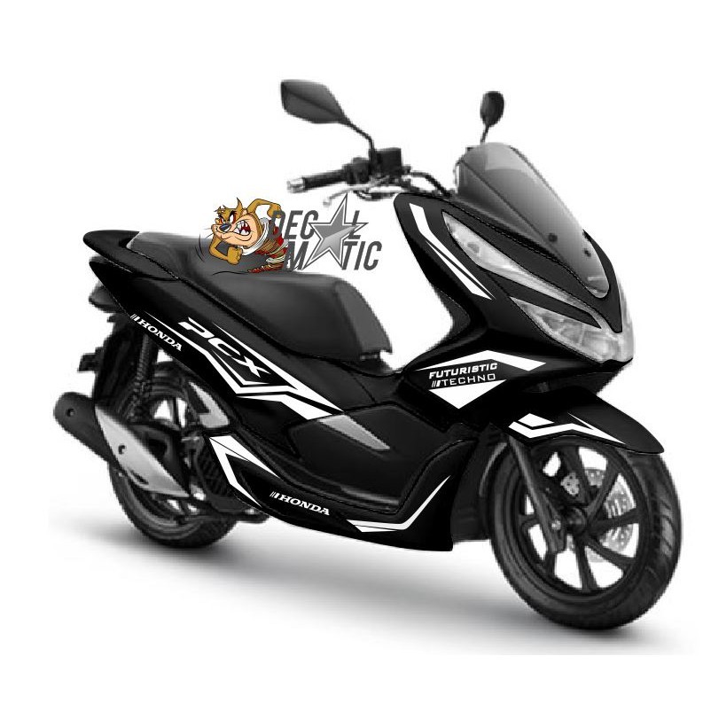 [Original] Cutting Sticker Striping Honda PCX  150 / PCX 160 hitam gold