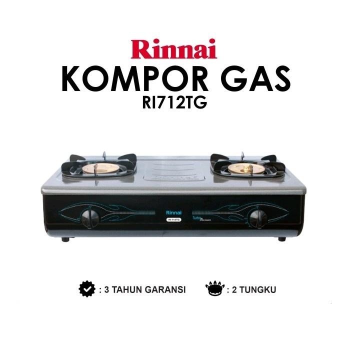 Kompor Turbo Rinnai RI 712tg Anti Gores Kompor Gas Rinnai Ri712tg Kompor Gas 2 Tungku Ri 712 Tg