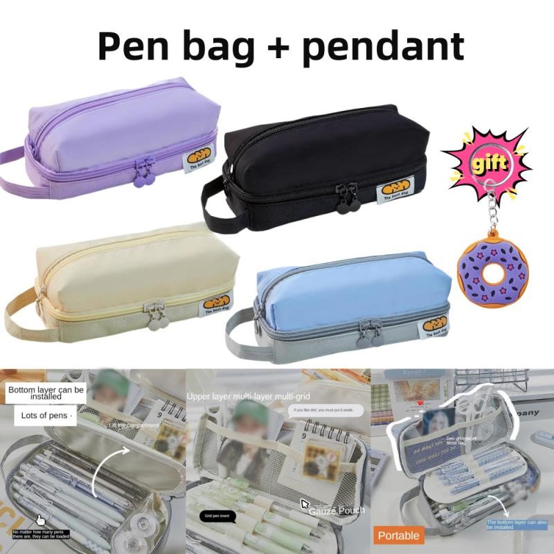 

Angoo 4 Partitions Large Pencil Case Pen Bag School Student Pencil Cases Cosmetic Bag Stationery Organizer Office Supply