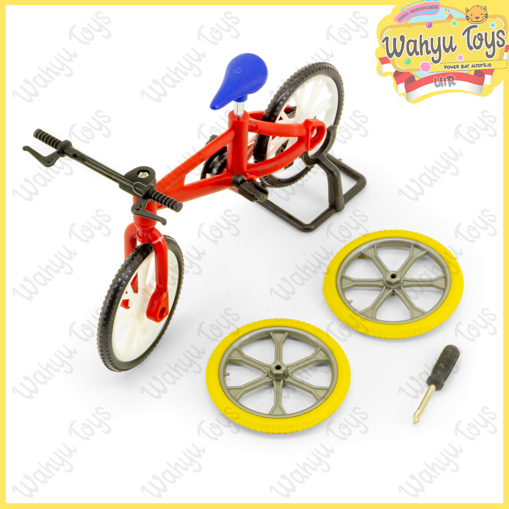 Mainan Edukasi Anak Cowok Miniature Sepeda Ontel BMX Mini Bongkar Pasang DIY  BX-668A