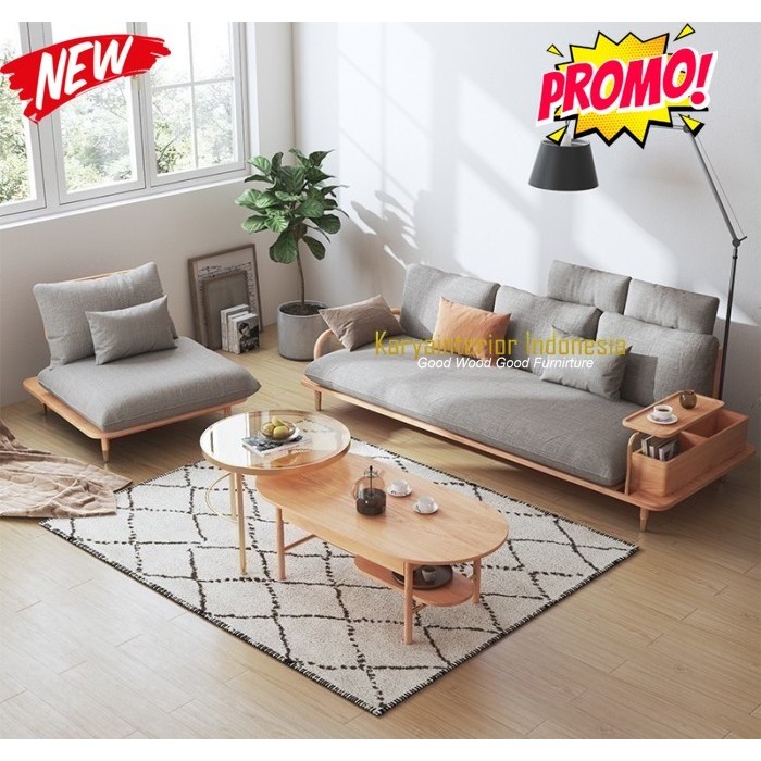 kursi sofa ruang tamu + meja tamu  jati  set sofa  Karya Interior