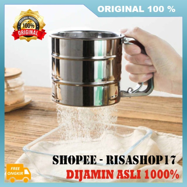 Saringan Ayakan Tepung Stainless Saringan Tepung Halus Ayakan Tepung Stainless Steel 100% ASLI