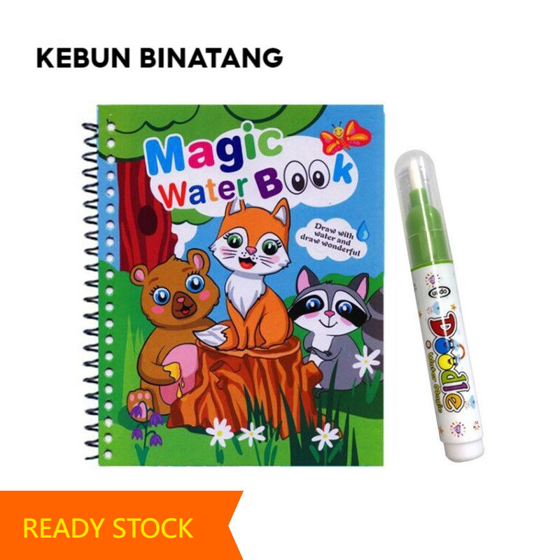 

READY STOCK Buku Gambar Mewarnai / Magic Water Book / Buku Mewarnai Anak / Mainan Edukasi Anak / Buku Warna
