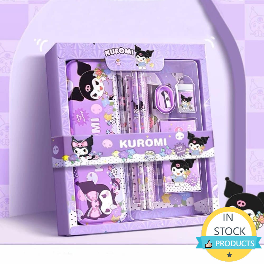 

IN STOCK Kotak Pensil Anak Set 7 in 1 Stationery Hadiah Anak Sanrio Alat Tulis Set Kuromi My Melody Cinnamoroll