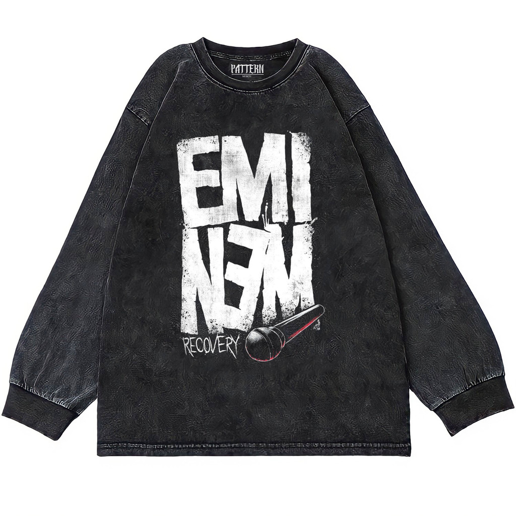 Patternmerch "Eminem recovery" Oversize T-Shirt | Longsleeve Oversized | washing tee | Kaos