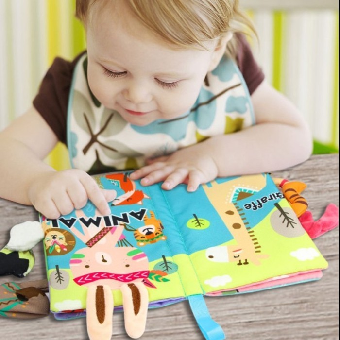 Busy Book Soft Book Bayi Anak Tails Binatang Buku Ekor - Forest