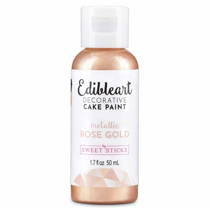 

50 ml Rose Gold Edible Art Paint Sweet Sticks Cake Kue Pewarna