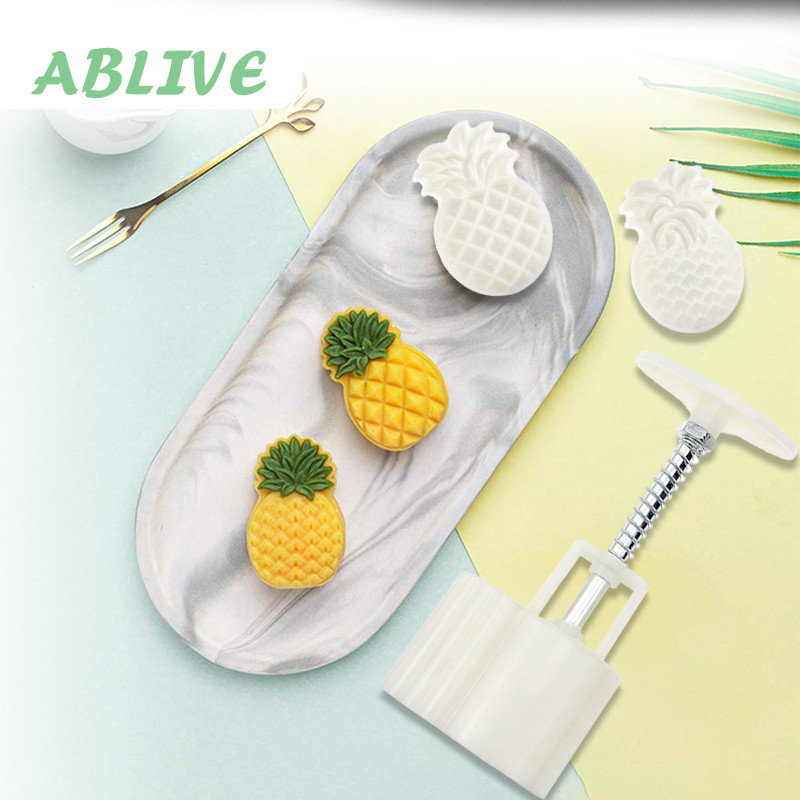 Isi 2/Set 50g Cetakan Kue Nanas Nastar Cetakan Nastar Bentuk Nanas Mooncake Mold Pineapple Cake Taiw