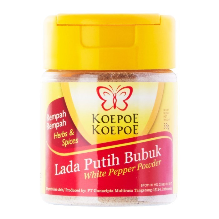 

NEW ITEM KOEPOE KOEPOE BUBUK LADA PUTIH 38G BAHAN MASAK