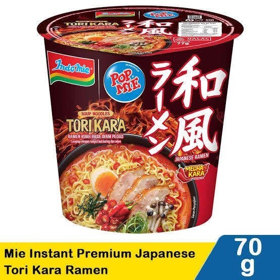 

NEW ITEM NOODLE POP MIE SOUP TORI KARA CUP 70G