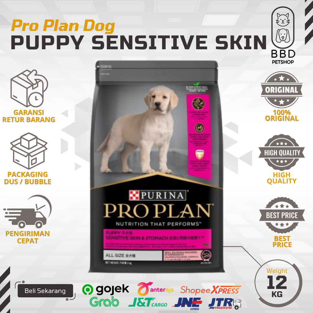 PROPLAN Dog Puppy All Size Sensitive Skin & Stomach 12kg