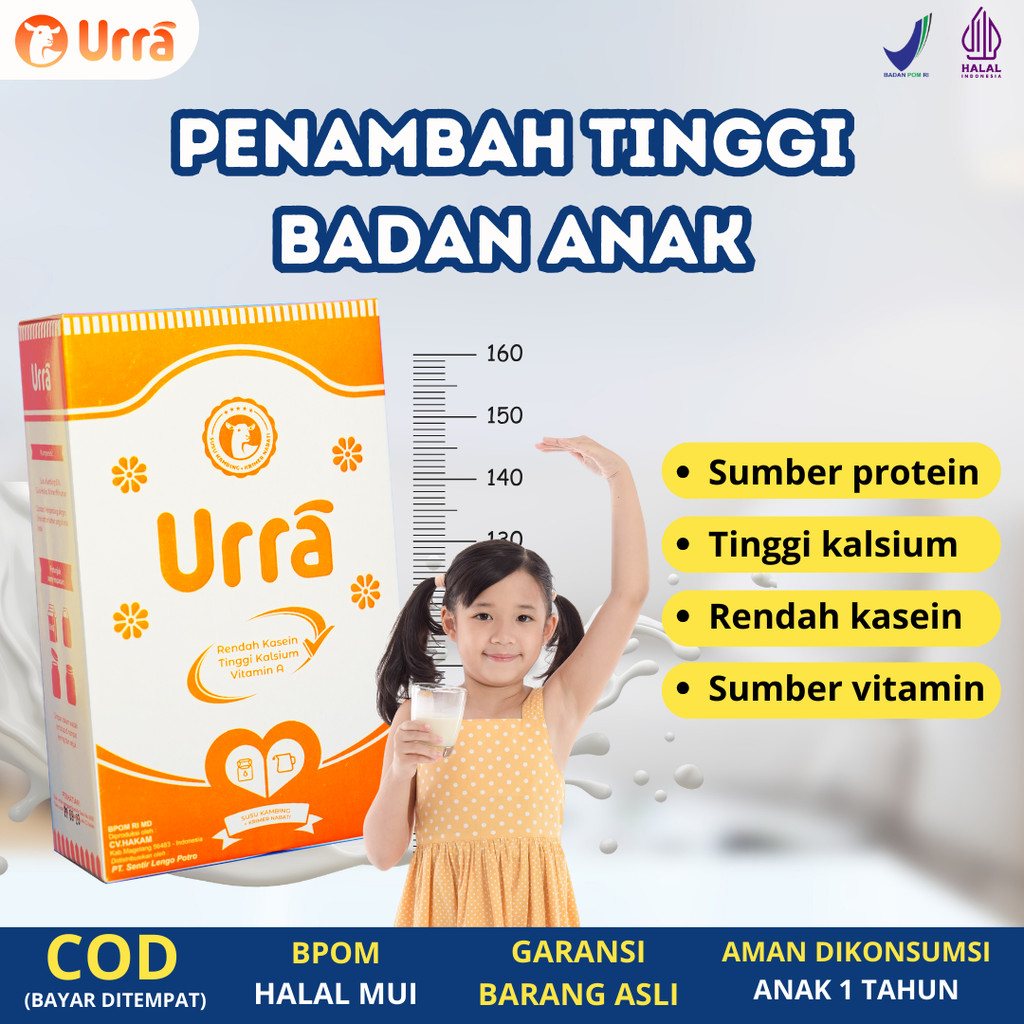 

SUSU URRA 1 BOX - Susu kambing saanen premium penambah tinggi badan dan berat badan anak