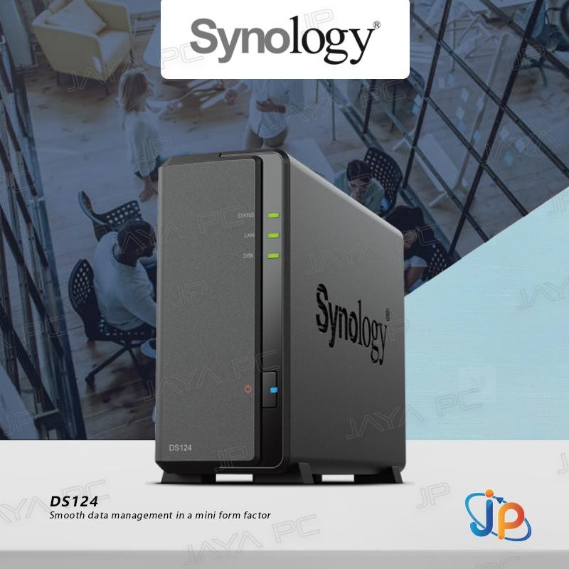 Synology DS124 DiskStation 1-BAY NAS Server Cloud Storage Realtek RTD1619B