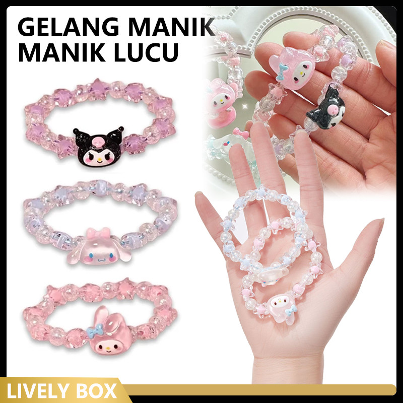 Gelang Manik-Manik Lucu / Gelang Sanrio Anak-anak Kristal Karakter Kartun