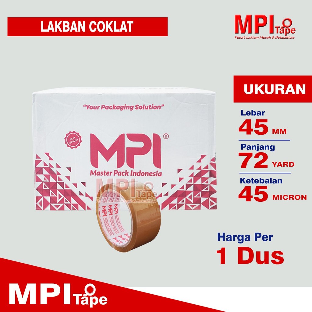 

1 Dus - Lakban Cokelat 45 mm x 72 Yard - Lakban Packing - MPI