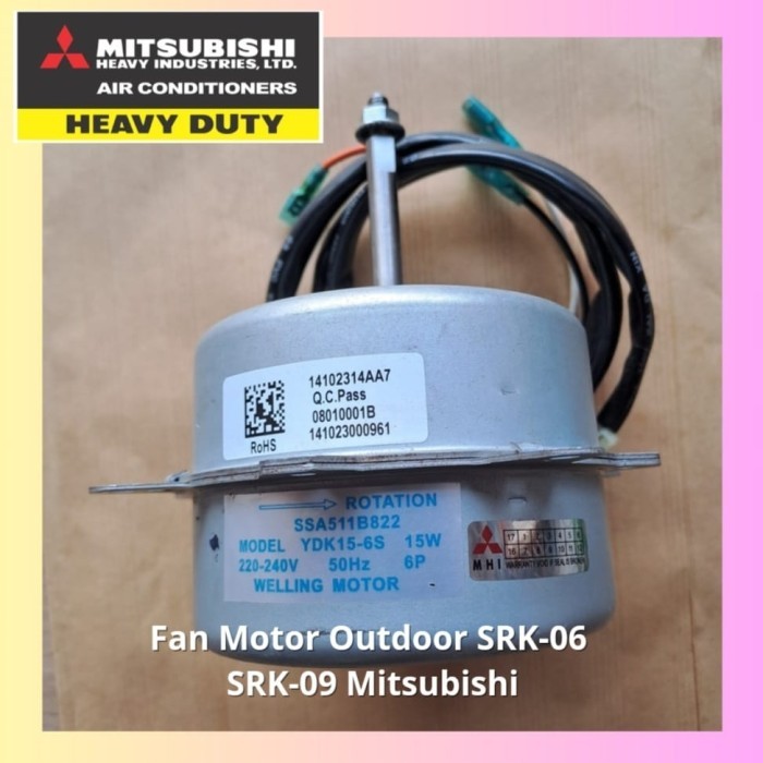 AJDpart FAN MOTOR OUTDOOR AC MITSUBISHI HEAVY DUTY ORIGINAL SRK05 DAN SRK09 ElectroPart