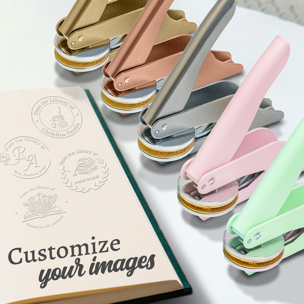 

Custom Embosser Stamp LOGO DIY Personalized Book Embosser Seals for Letter Head Wedding Envelope Graduation Decora