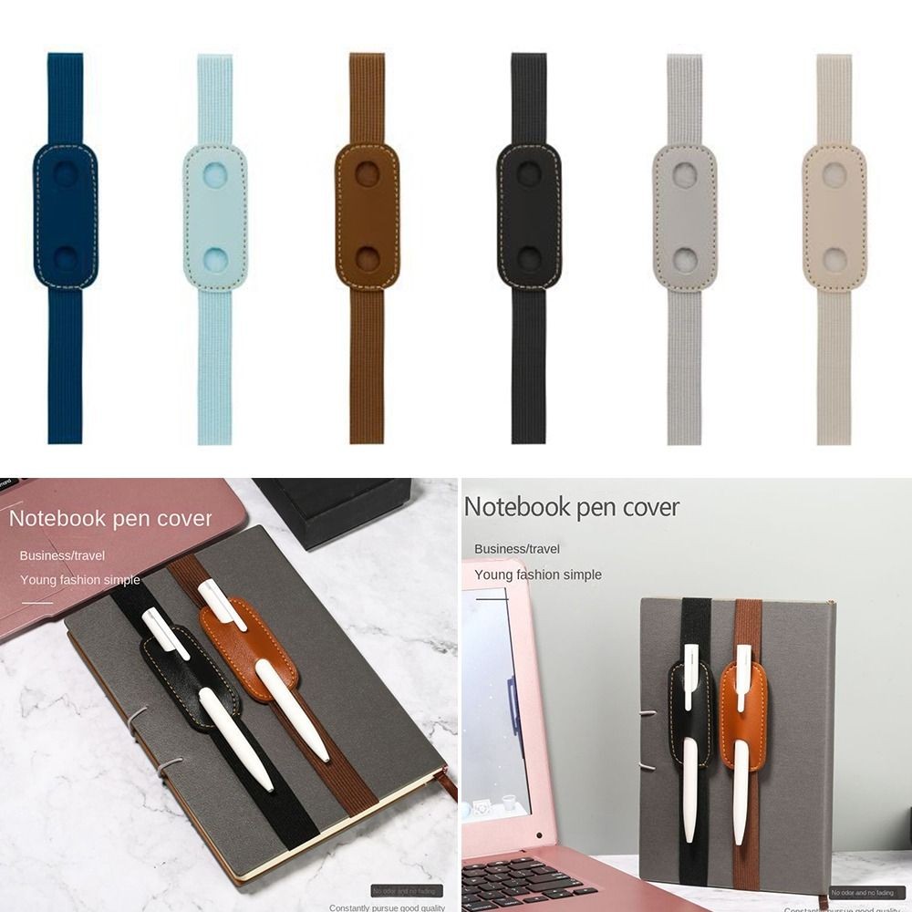 

5pcs Hot Sale Pu Leather Portable Pen Bag Pen Holder Pen Clip Pencil Case