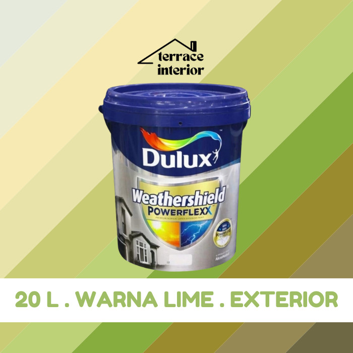 Cat Tembok Dulux Weathershield Powerflex  Exterior 20 L Lime Gloss