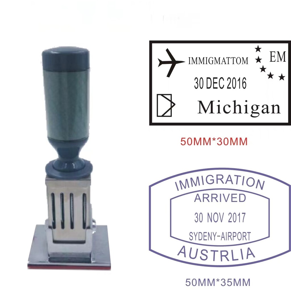 

Early adjustable date stamp, text signature stamp, company name, printed individual name, date number adjustable stamps