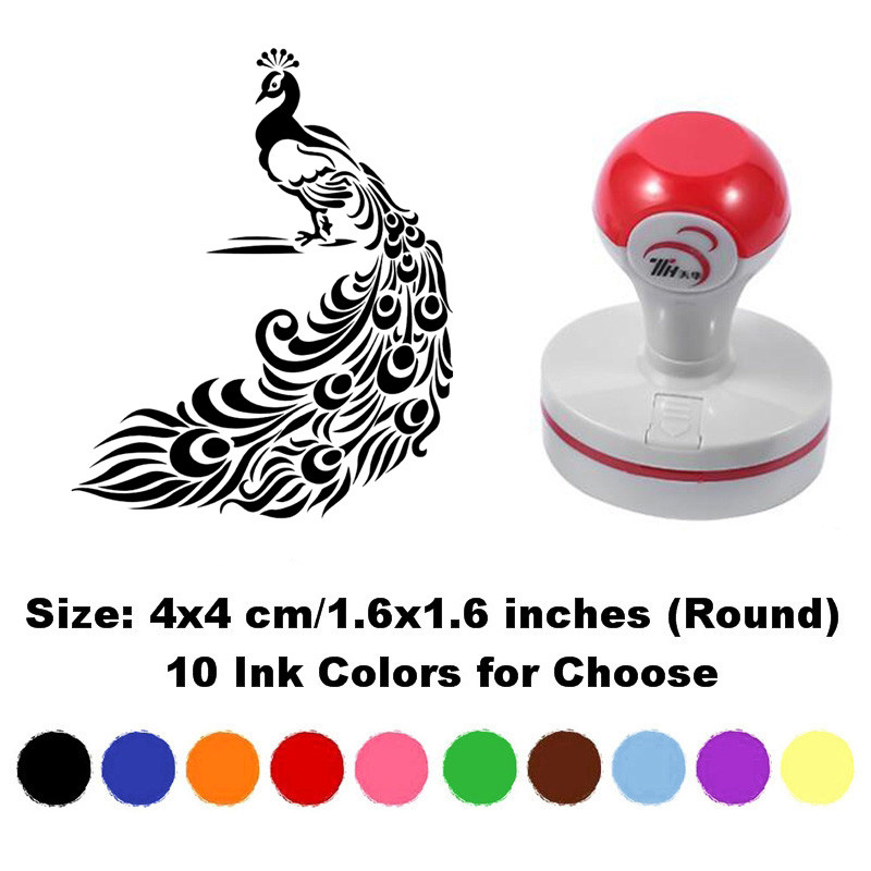 

1 PCS Cute Peacock Decoration Self-Inking Photosensitive Planner Scrapbooking Stamps for Card Making Book Journal Art Supplies