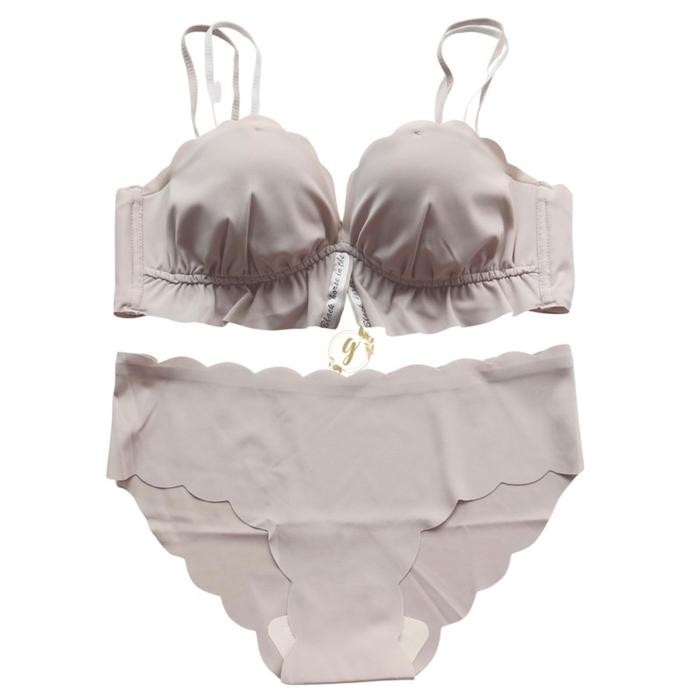 Avril Bra Set | Bra Set Non Wire | Bra Set Push up | Daily Bra - Ash Grey, 32/70