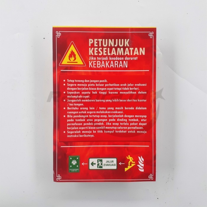 

Stiker Petunjuk Keselamatan Kebakaran