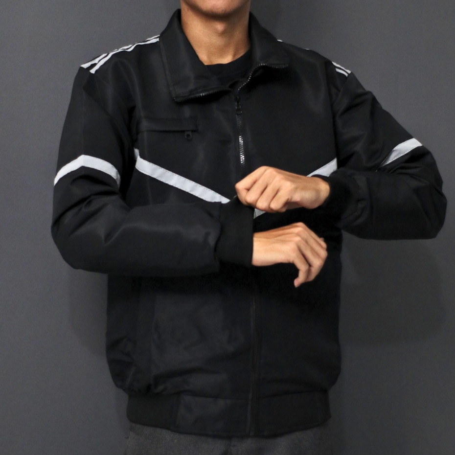 Jaket Motor Hitam Polos - Jaket Bomber Hitam - Jaket Motoran Hitam Polosan