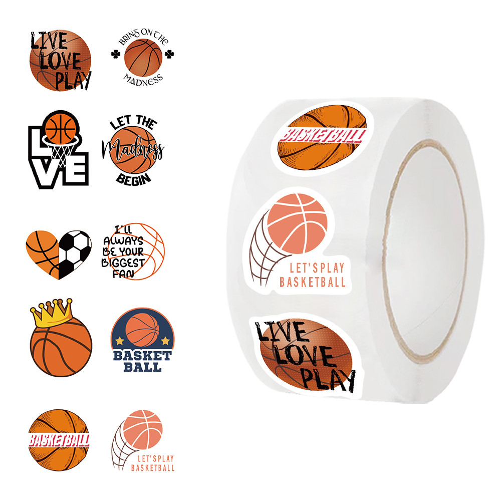 

500PCS Basketball Sports Roll Stickers Suitable Luggage Motorcycle Laptop DIY Classic Toy Phone Decals Graffiti Roll Sticker