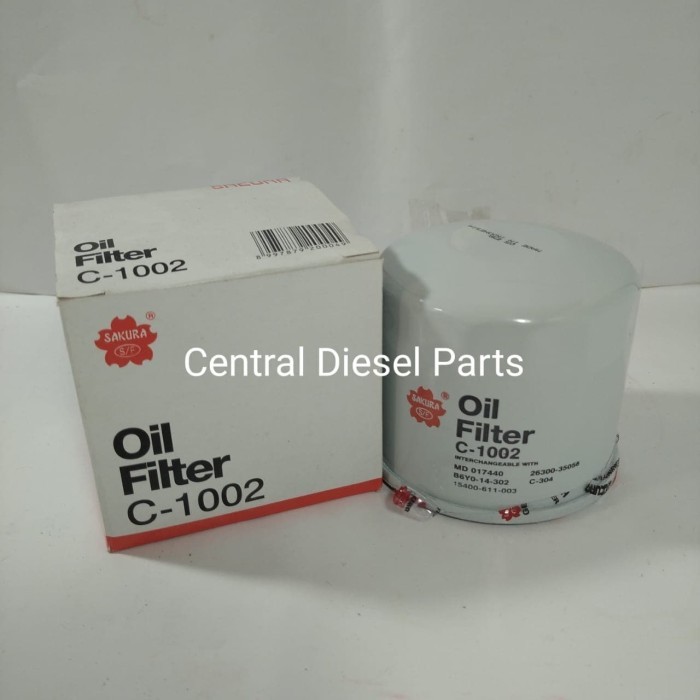 Filter Oli / Oil Filter Mitsubishi T120SS Mazda C-1002 C1002 Sakura quality