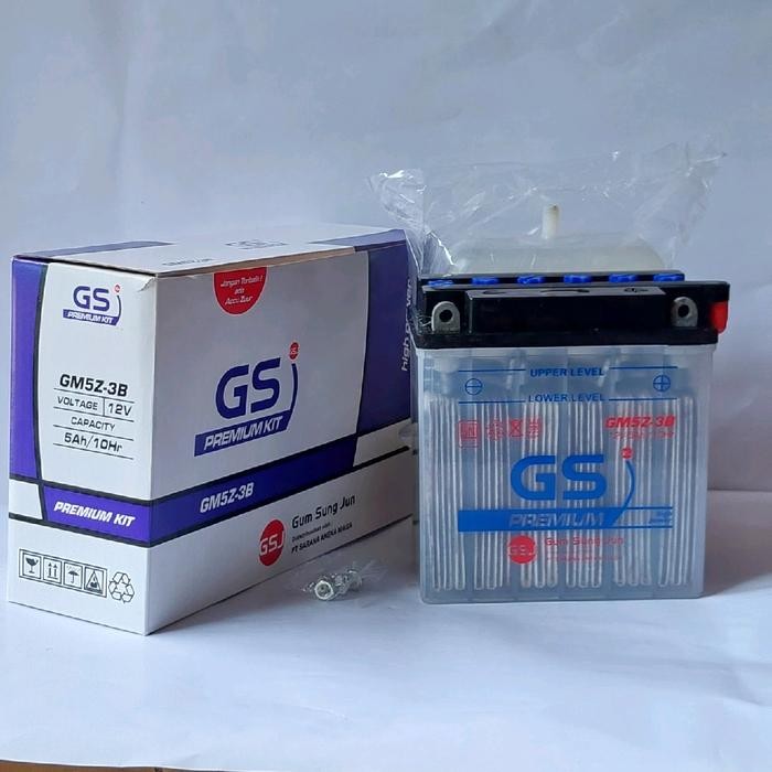 Aki Motor Honda Supra Fit New, Astrea Grand, Legenda, GS GM5Z-3B KIT Aki Basah - -, -