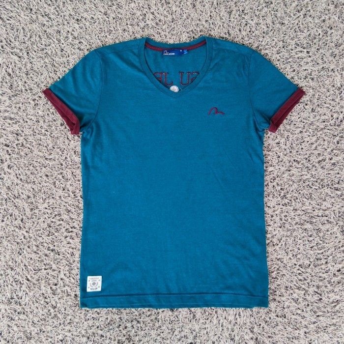 TS39 evisu jeans raw and vintage tee original kaos evisu original v neck