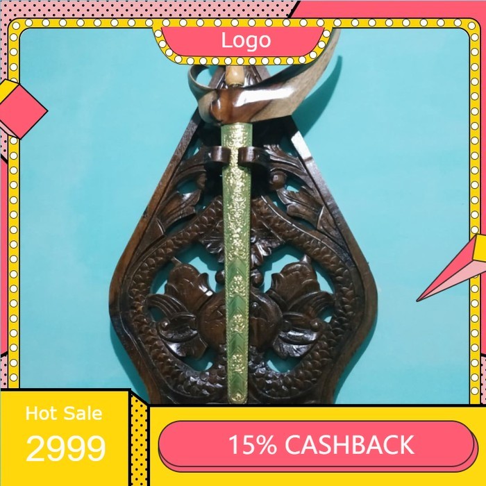 Hiasan dinding Blawong Keris Isi 1 Nempel Dinding Gunungan Wayang Ukir Naga Kembar LRS5