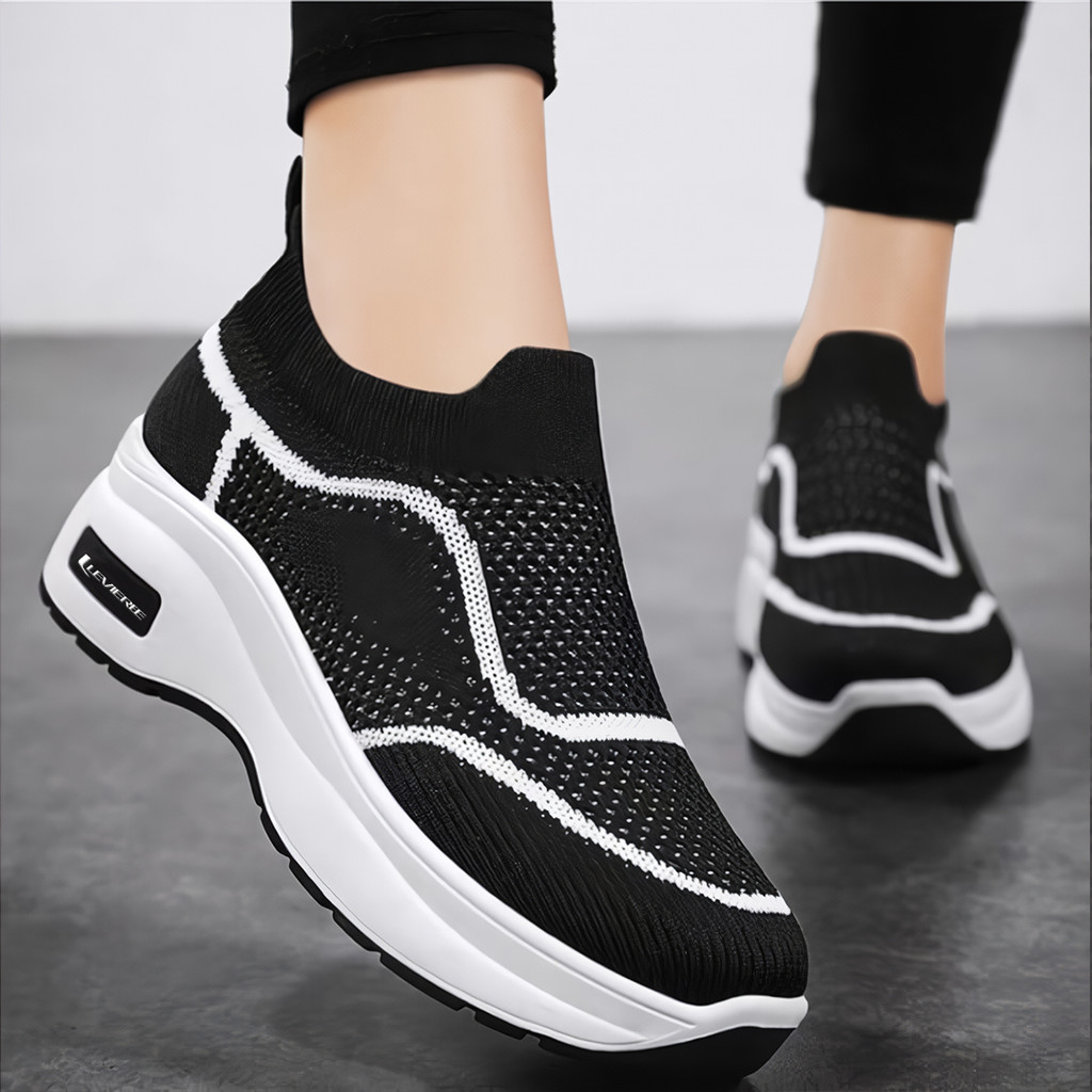 LIMITED EVR Giselle Sepatu Slip On Wanita Sepatu Sneakers Sport Tinggi LV0628 2025