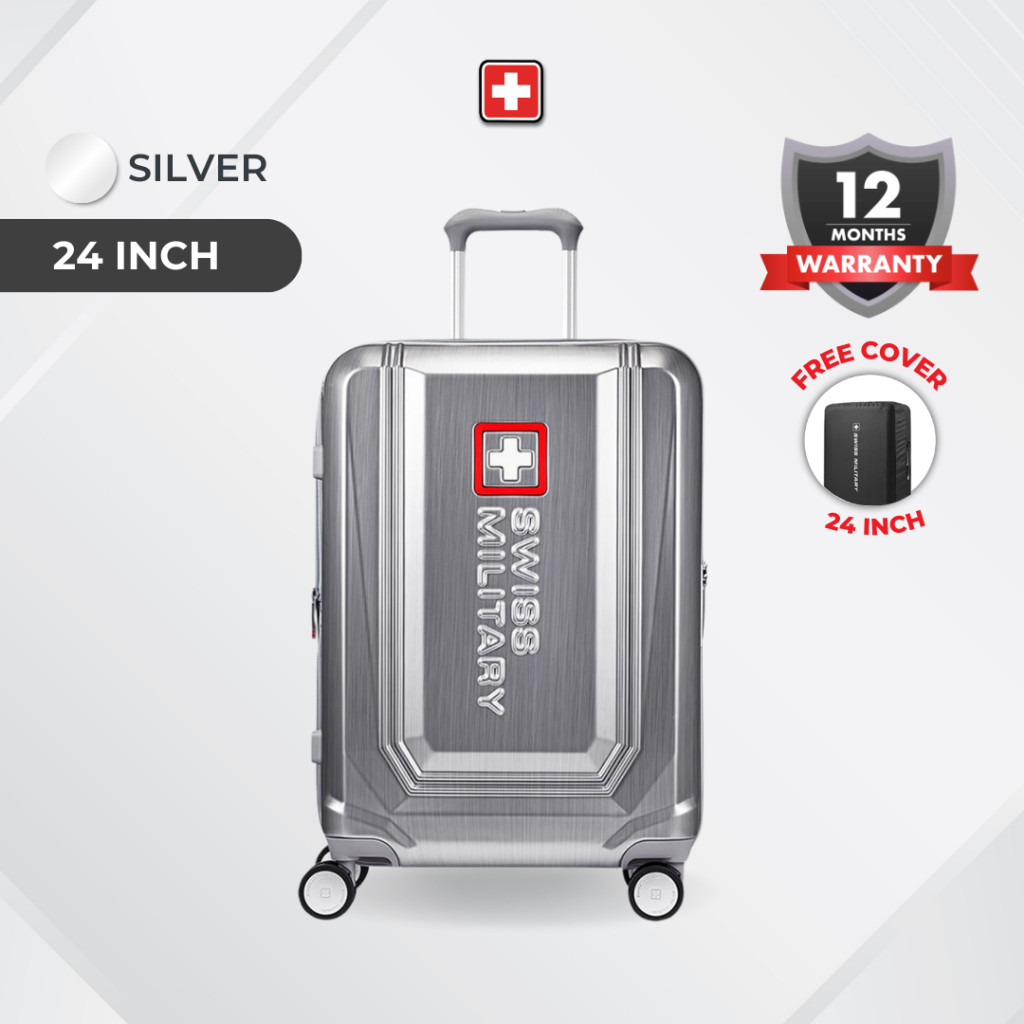Swiss Military Koper Stila Silver - Koper Bagasi 24 inch