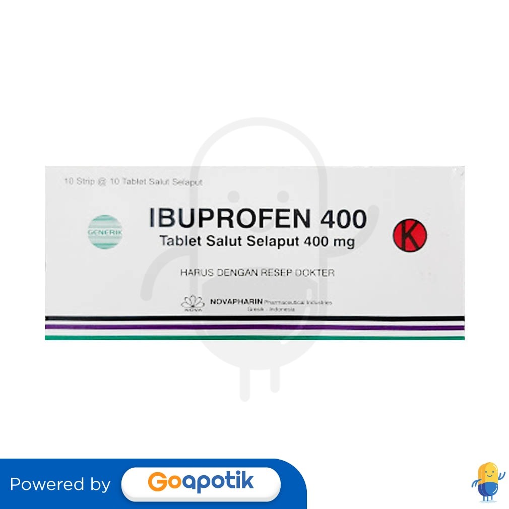 Ibuprofen Novapharin 400 Mg Box 100 Tablet