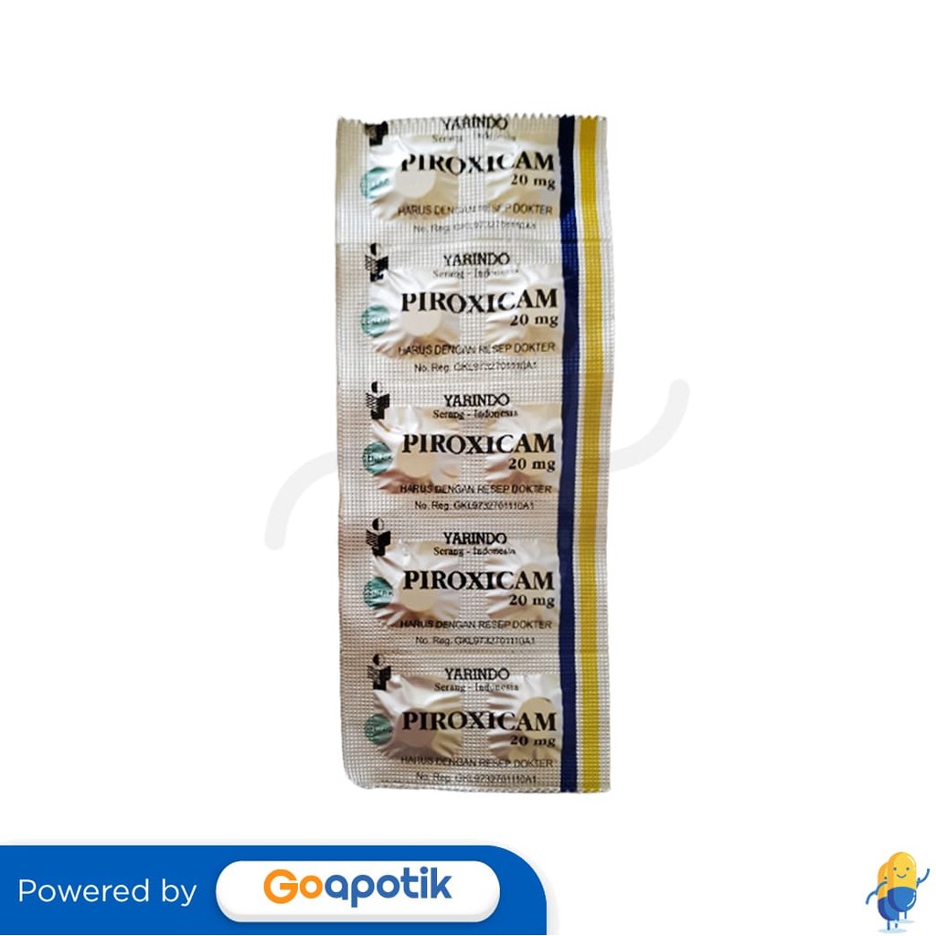 Piroxicam Yarindo 20 Mg Strip 10 Tablet