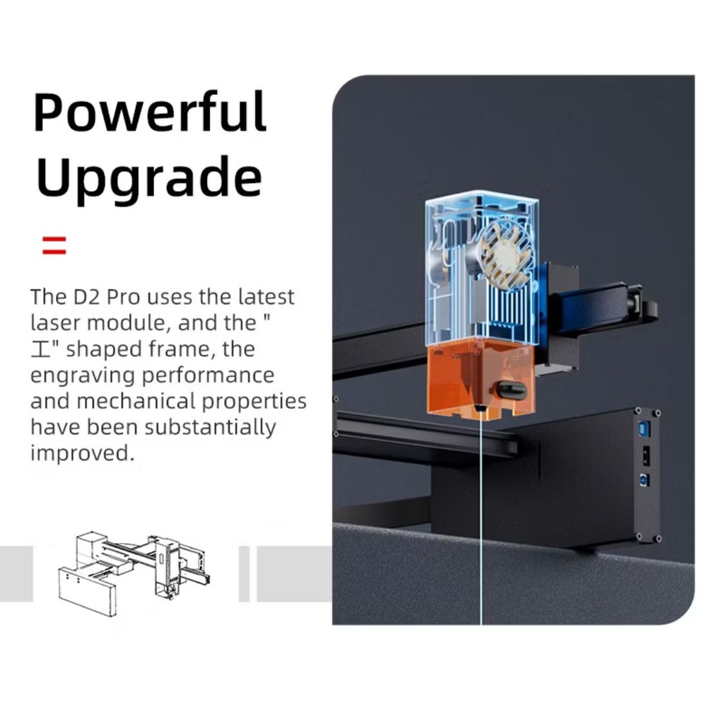 Mesin Ukiran Laser untuk Kayu Stainless Steel Kaca Plastik Mini Portabel Otomatis Laser Engraver Pem