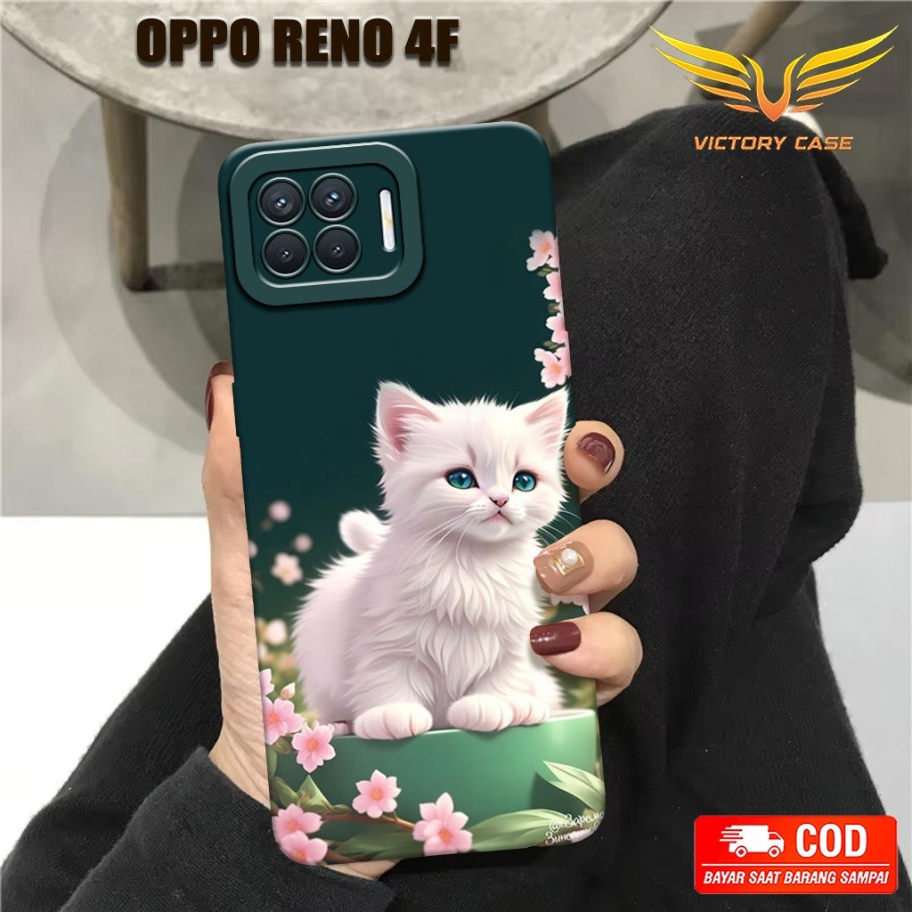 New Kucing Case - Softcase Oppo Reno 4F - Terbaru - Case Hp Oppo Reno 4F - Casing Oppo Reno 4F - Cas