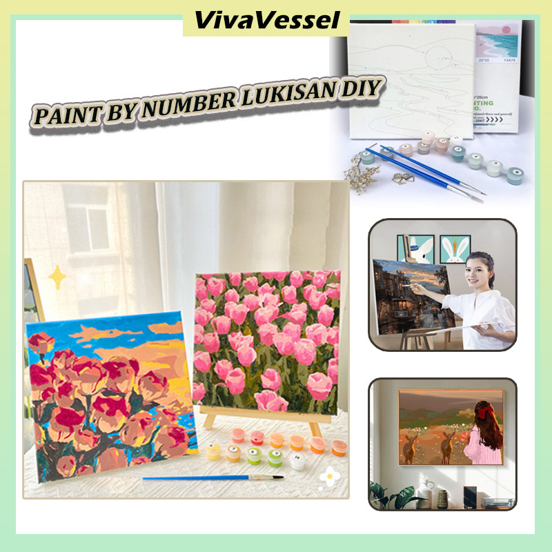 

Paint By Number/DIY Painting Kit Canvas/Digital Painting Kit Landscape Paint By Number 20x20CM