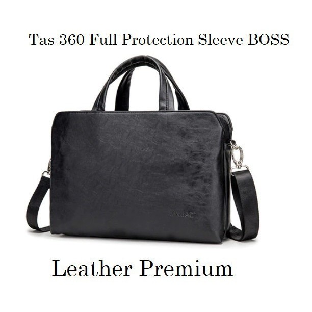 Ipad Pro 2020 12.9 Inch Tas Sleeve Leather Selempang Cover Black