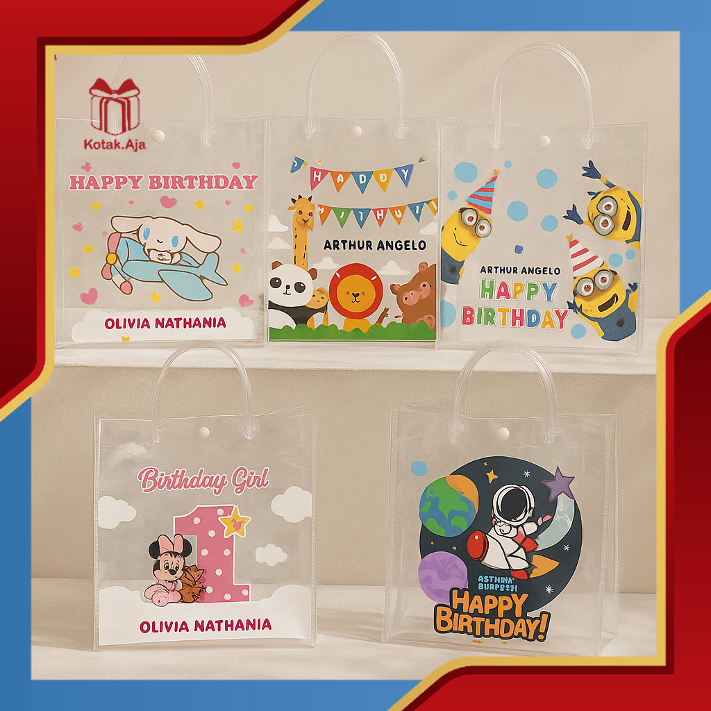 

[ MINIMAL ORDER 15 PCS ] Custom Tas Mika / Tas Mika Ultah Anak / Tas Souvenir Ulang Tahun / Goodiebag Ultah I ACX15