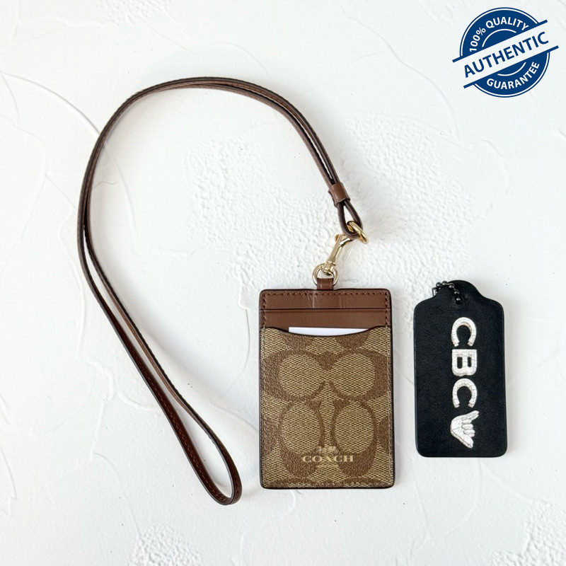 

Coach ID Lanyard Khaki Saddle/ Brown