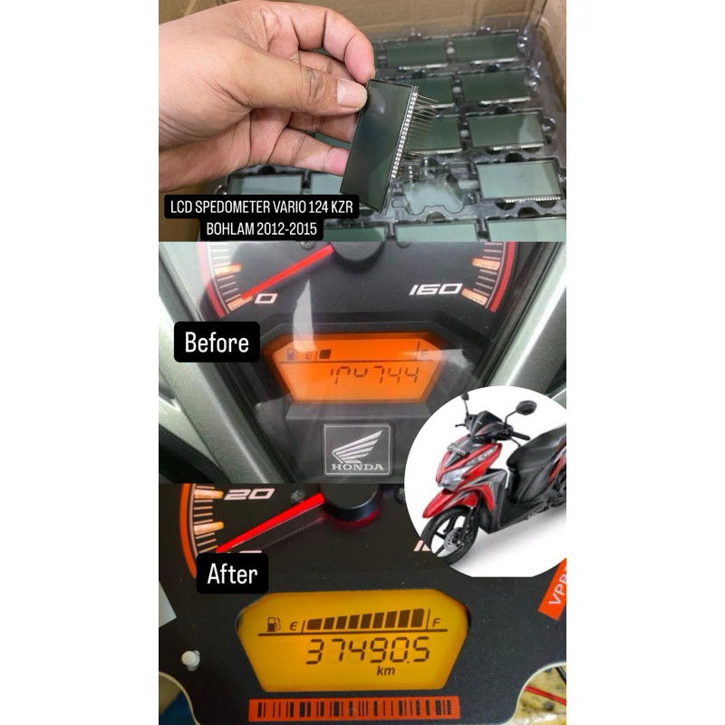 Lcd Spedometer Vario 125 Kzr bohlam 2012 - 2014