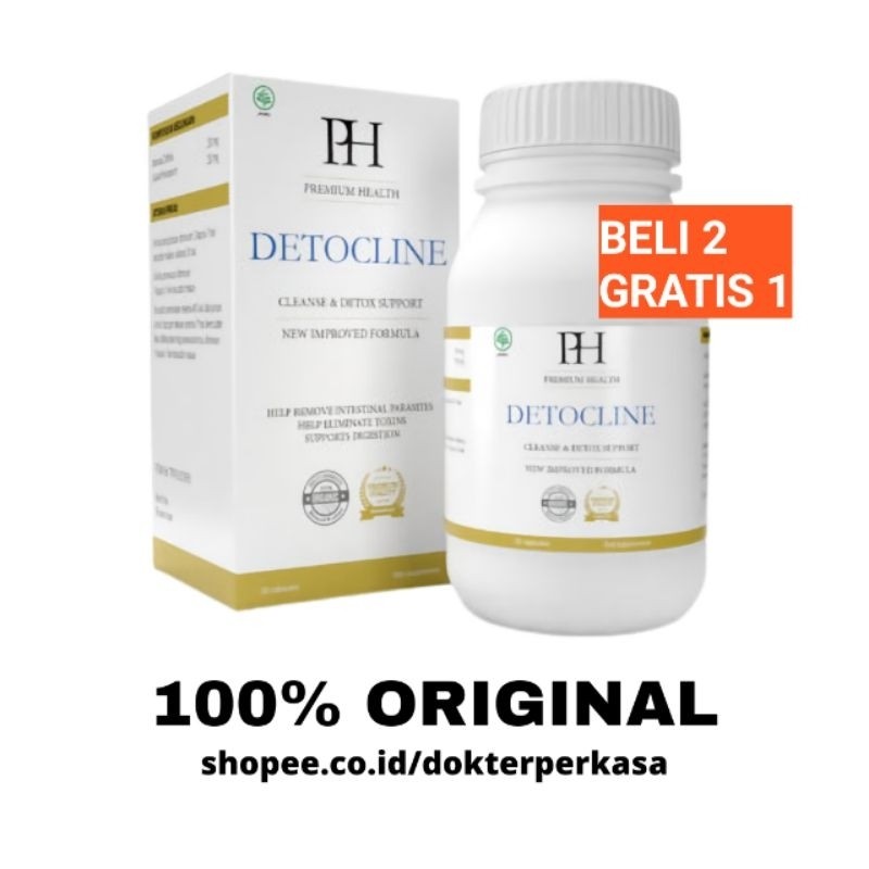 (Terlaris) DETOCLINE ASLI OBAT HERBAL SUPLEMEN ANTI PARASIT & TOKSIN DALAM TUBUH MANUSIA